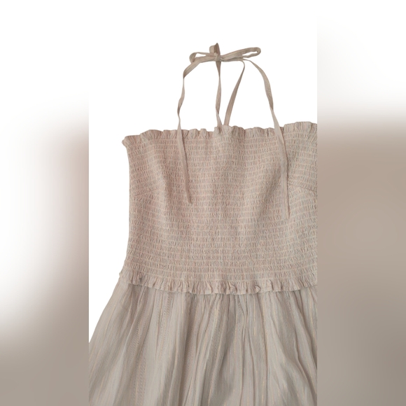 La Vie Rebecca Taylor Lurex Stripe Halter Dress - Picture 4 of 8